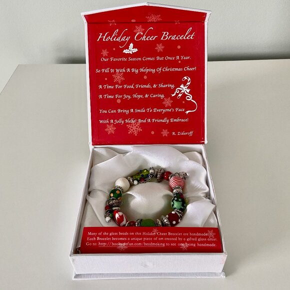 Holiday Cheer Charm Bracelet with Glass Beads - Picture 5 of 6